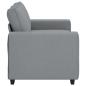 Preview: 2-Sitzer-Sofa Hellgrau 120 cm Stoff