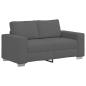 Preview: Zweisitzer-Sofa Dunkelgrau 120 cm Cordstoff
