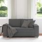 Preview: Zweisitzer-Sofa Dunkelgrau 120 cm Cordstoff