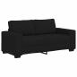 Preview: 2-Sitzer-Sofa Schwarz 140 cm Stoff
