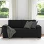 Preview: 2-Sitzer-Sofa Schwarz 140 cm Stoff