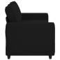 Preview: 2-Sitzer-Sofa Schwarz 140 cm Stoff