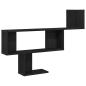 Preview: Wandregal Schwarz Eichen-Optik 100x15x70 cm Holzwerkstoff