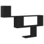 Preview: Wandregal Schwarz Eichen-Optik 100x15x70 cm Holzwerkstoff