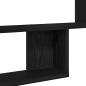 Preview: Wandregal Schwarz Eichen-Optik 100x15x70 cm Holzwerkstoff
