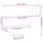 Preview: Wandregal Schwarz Eichen-Optik 100x15x70 cm Holzwerkstoff