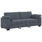 Preview: 3-Sitzer-Sofa Dunkelgrau 178 cm Samt