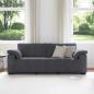 Preview: 3-Sitzer-Sofa Dunkelgrau 178 cm Samt