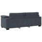 Preview: 3-Sitzer-Sofa Dunkelgrau 178 cm Samt