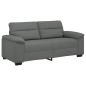 Preview: 2-Sitzer-Sofa Dunkelgrau 140 cm Stoff