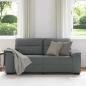 Preview: 2-Sitzer-Sofa Dunkelgrau 140 cm Stoff