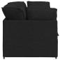 Preview: Modulares Sofa mit Kissen Stoff Schwarz