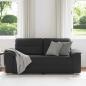 Preview: 2-Sitzer-Sofa Schwarz 140 cm Kunstleder