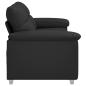 Preview: 2-Sitzer-Sofa Schwarz 140 cm Kunstleder