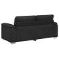 Preview: 2-Sitzer-Sofa Schwarz 140 cm Kunstleder