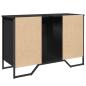 Preview: Waschbeckenunterschrank Schwarz 91x35x60 cm Holzwerkstoff