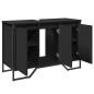 Preview: Waschbeckenunterschrank Schwarz 91x35x60 cm Holzwerkstoff