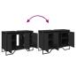 Preview: Waschbeckenunterschrank Schwarz 91x35x60 cm Holzwerkstoff