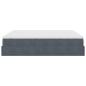 Preview: Ottoman-Bett mit Matratzen Dunkelgrau 200x200 cm Samt