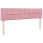 Preview: Ottoman-Bett mit Matratzen & LEDs Rosa 200x200 cm Samt