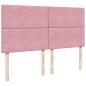 Preview: Ottoman-Bett mit Matratzen Rosa 200x200 cm Samt