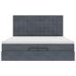 Preview: Ottoman-Bett mit Matratzen Dunkelgrau 200x200 cm Samt