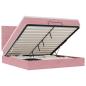 Preview: Ottoman-Bett mit Matratzen & LEDs Rosa 200x200 cm Samt