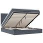 Preview: Ottoman-Bett mit Matratzen & LEDs Dunkelgrau 200x200 cm Samt