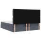 Preview: Ottoman-Bett mit Matratzen & LEDs Dunkelgrau 200x200 cm Samt