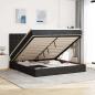 Preview: ARDEBO.de - Ottoman-Bett mit Matratzen & LEDs Schwarz 200x200 cm Samt