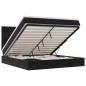 Preview: Ottoman-Bett mit Matratzen & LEDs Schwarz 200x200 cm Samt