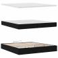Preview: Ottoman-Bett mit Matratzen & LEDs Schwarz 200x200 cm Samt