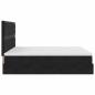 Preview: Ottoman-Bett mit Matratzen & LEDs Schwarz 200x200 cm Samt