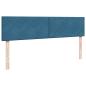 Preview: Ottoman-Bett mit Matratze Dunkelblau 200x200 cm Samt