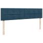 Preview: Ottoman-Bett mit Matratze Dunkelblau 200x200 cm Samt