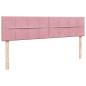 Preview: Ottoman-Bett mit Matratze Rosa 200x200 cm Samt