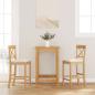 Preview: ARDEBO.de - Barhocker mit Kissen 2 Stk. Natur Massivholz Gummibaum