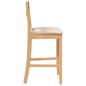 Preview: Barhocker mit Kissen 2 Stk. Natur Massivholz Gummibaum