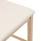 Preview: Barhocker mit Kissen 2 Stk. Natur Massivholz Gummibaum