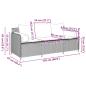 Preview: ARDEBO.de - Gartensofa mit Kissen 3-Sitzer Hellgrau Poly Rattan