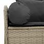 Preview: Gartensofa mit Kissen 3-Sitzer Hellgrau Poly Rattan