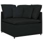 Preview: Modulares Sofa mit Kissen Stoff Schwarz