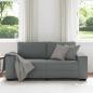 Preview: 2-Sitzer-Sofa Dunkelgrau 140 cm Stoff
