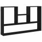 Preview: Wandregal Schwarz Eichen-Optik 99x15x60 cm Holzwerkstoff
