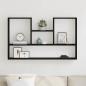 Preview: Wandregal Schwarz Eichen-Optik 99x15x60 cm Holzwerkstoff