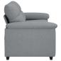 Preview: 2-Sitzer-Sofa Hellgrau 140 cm Stoff