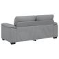 Preview: 2-Sitzer-Sofa Hellgrau 140 cm Stoff
