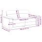 Preview: 2-Sitzer-Sofa Hellgrau 140 cm Stoff