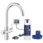 Preview: ARDEBO.de GROHE Blue Pure BauCurve Starter Kit, C-Auslauf, Filterkopf, Durchflussmesser, S-Size Filter, chrom (30581000)