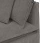 Preview: Modulares Sofa mit Kissen Cordstoff Hellgrau